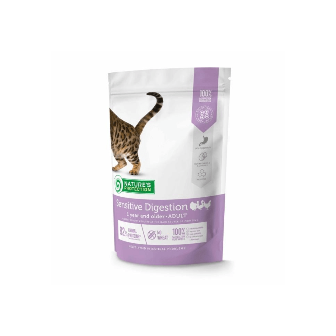 Alimento Nature's Protection para digestão sensível em gatos, 2 kg