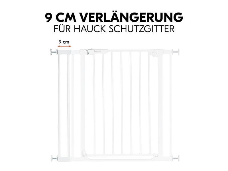 Hauck Verlängerung Türschutzgitter 9 cm Weiss Safety Gate Extension für gängige Hauck Schutzgitter
