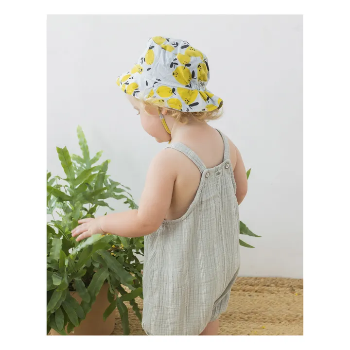 Búho Salopette Texturée Rayée | Gris clair