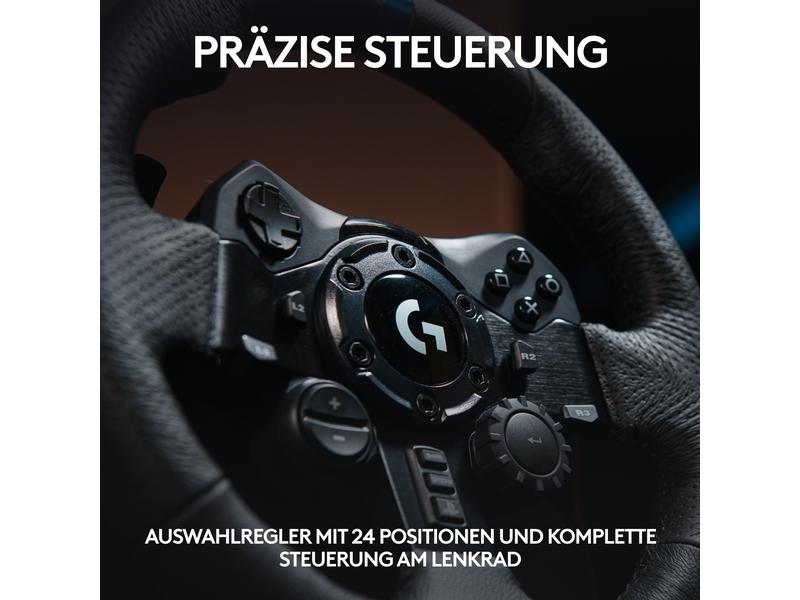 Logitech Lenkrad G923 TRUEFORCE für PS5 / PS4 / PC Hochleistungs-Lenkrad- und Pedal-Set für Rennsimulationen
