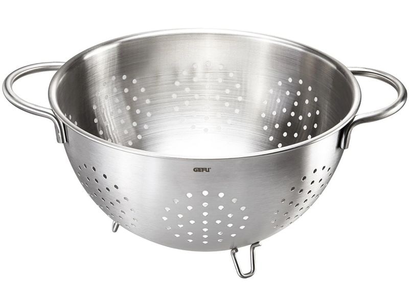 GEFU Abtropfsieb Colino 4 l, Ø 24 cm, Silber Seiher aus hochwertigem Edelstahl