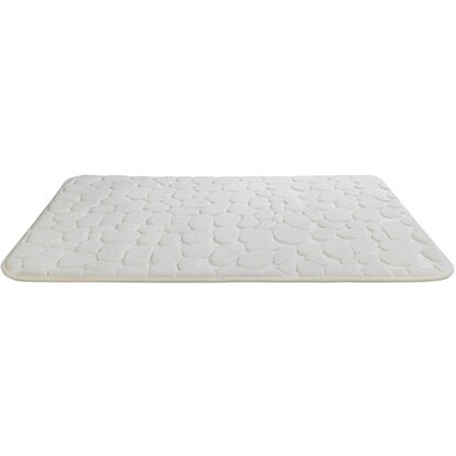 (50x80cm) Badteppich Memory Foam Badematte Wasserabsorptions Boden Teppich - Weiss