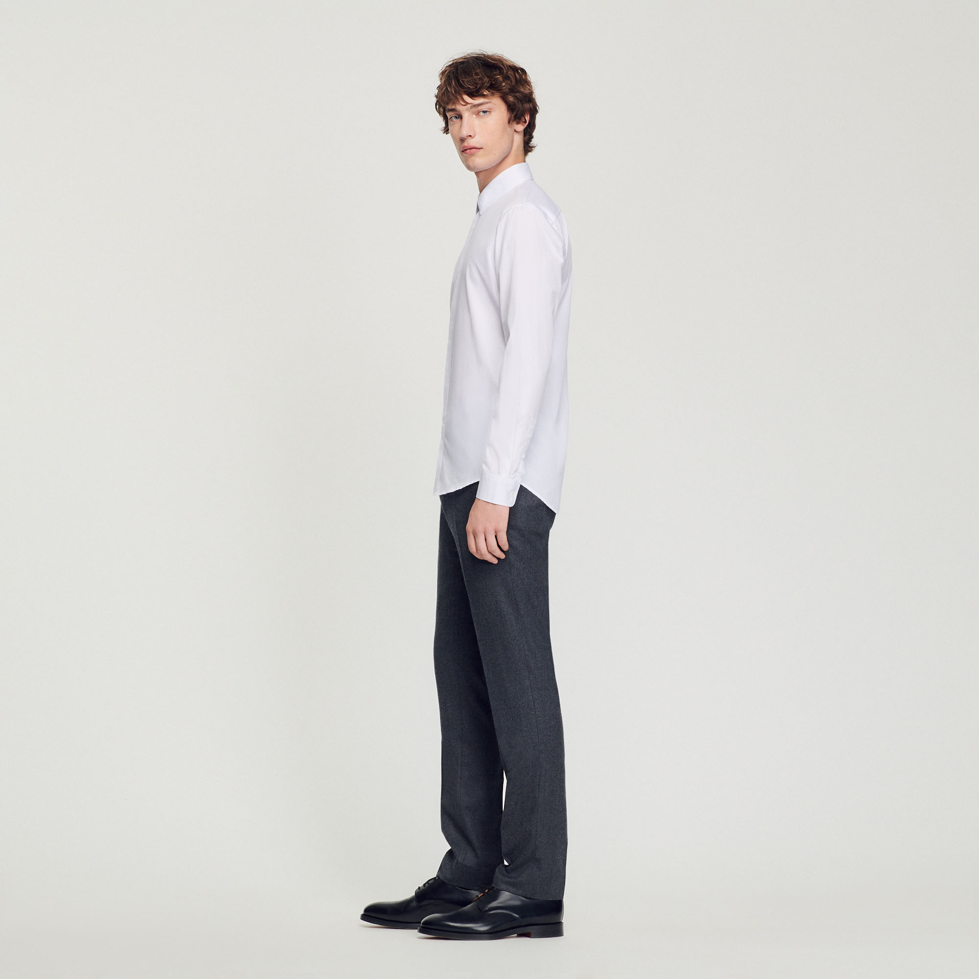 Chemise slim en popeline