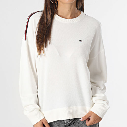 Sweat Crewneck A Bandes Femme Track Top 4781 Beige