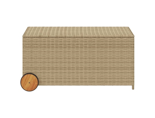 VIDAXL - Coffre Boîte de rangement de jardin et roues mélange beige 190l rot...