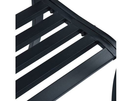 VIDAXL - Banc de jardin noir 120 cm acier