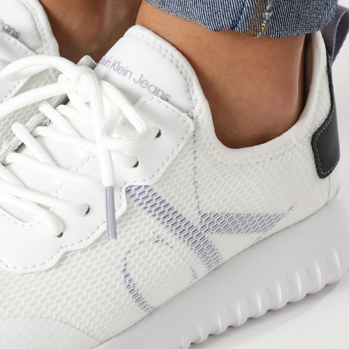 Baskets Femme Sporty Runner Slip-On 0687 White Lavender Aura