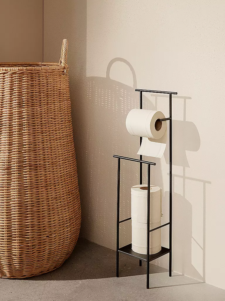 FERM LIVING Toilettenpapierständer DORA Black schwarz