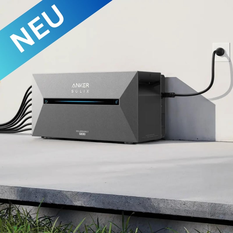Balkonkraftwerk mit Speicher 1760W - inkl. Anker SOLIX Solarbank 2 Pro