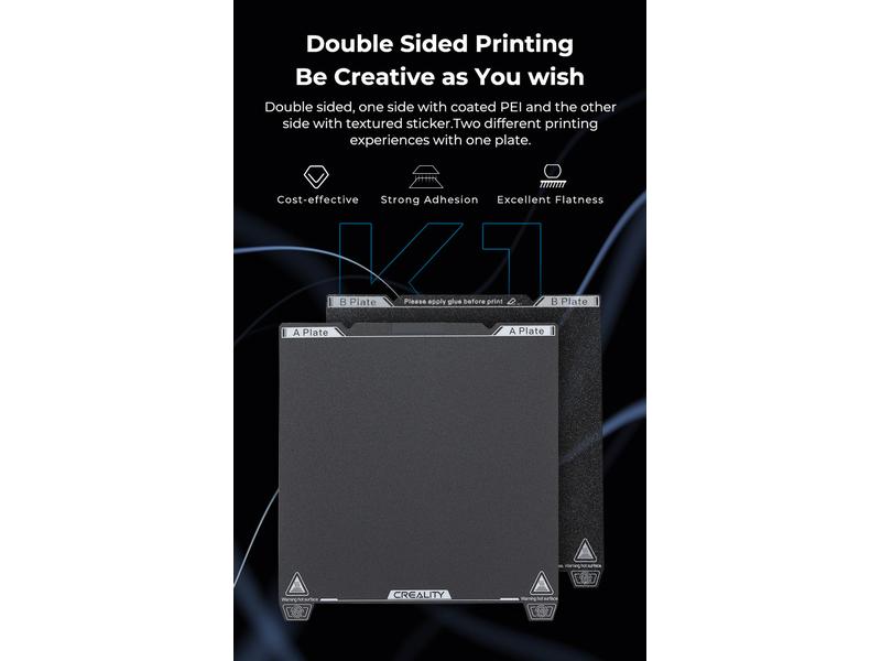 Creality Druckplattform Doppelseitig 235 x 235 mm E3-S1, E5 Ersatzteil für 3D Drucker