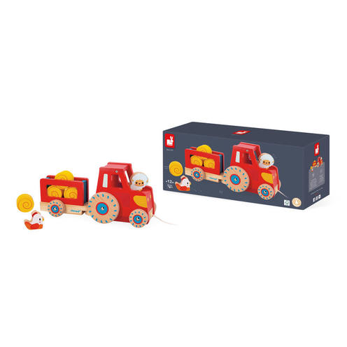 Ferme - Tracteur à tirer - Rouge - JANOD