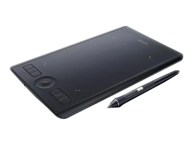 Wacom Intuos Pro Medium - Digitizer - 22.4 x 14.8 cm - multi-touch - elektromagnetisk - trådløs, kabling - USB, Bluetooth - sort 
