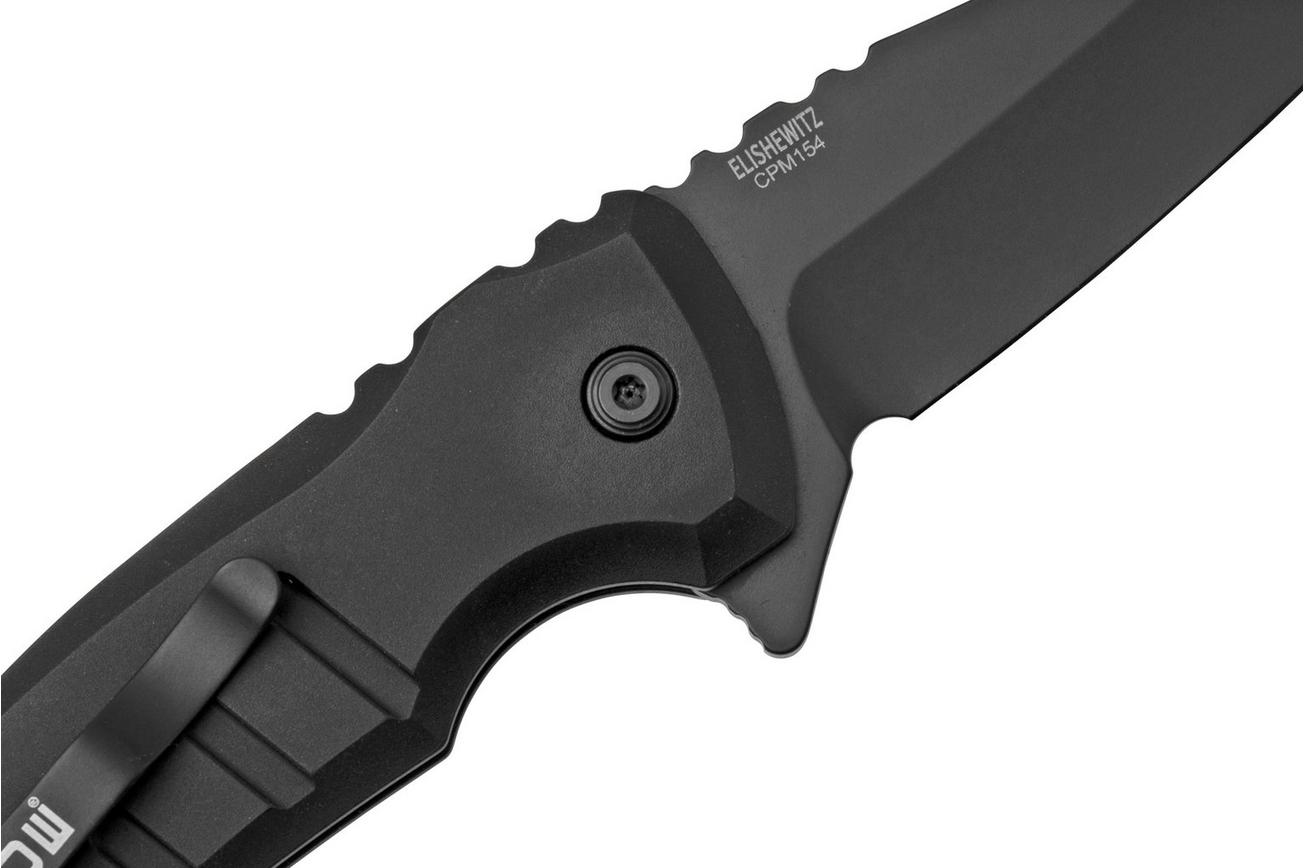 Hogue X1 Microflip Wharncliffe All Black, 24166 zakmes, Allen Elishewitz design