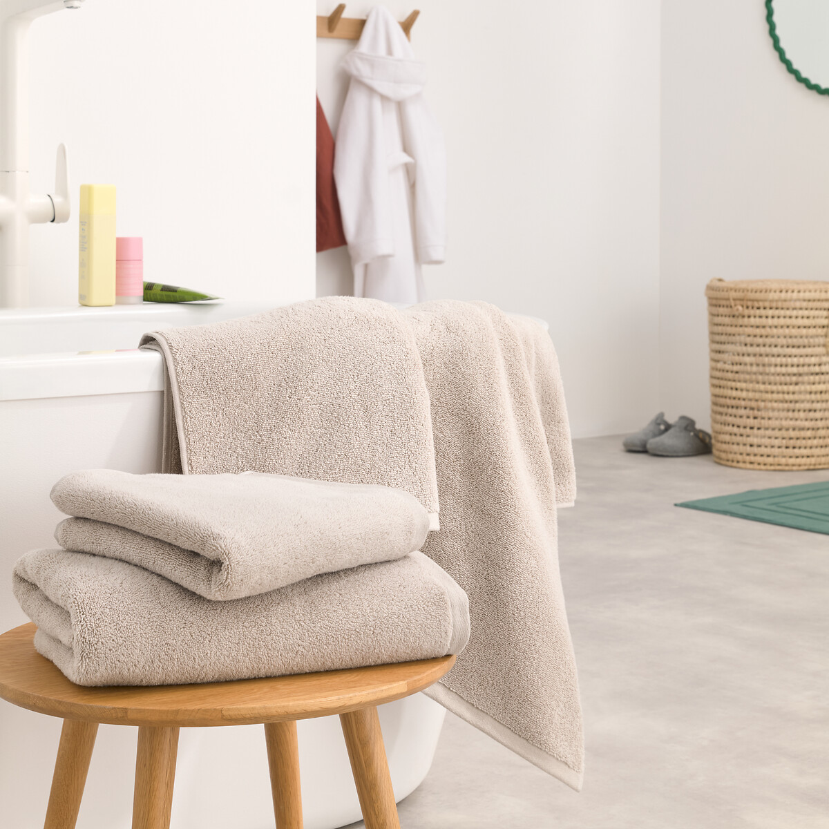 LA REDOUTE INTERIEURS<br>Toalha atoalhada com torção zero 500 g/m², Talmont