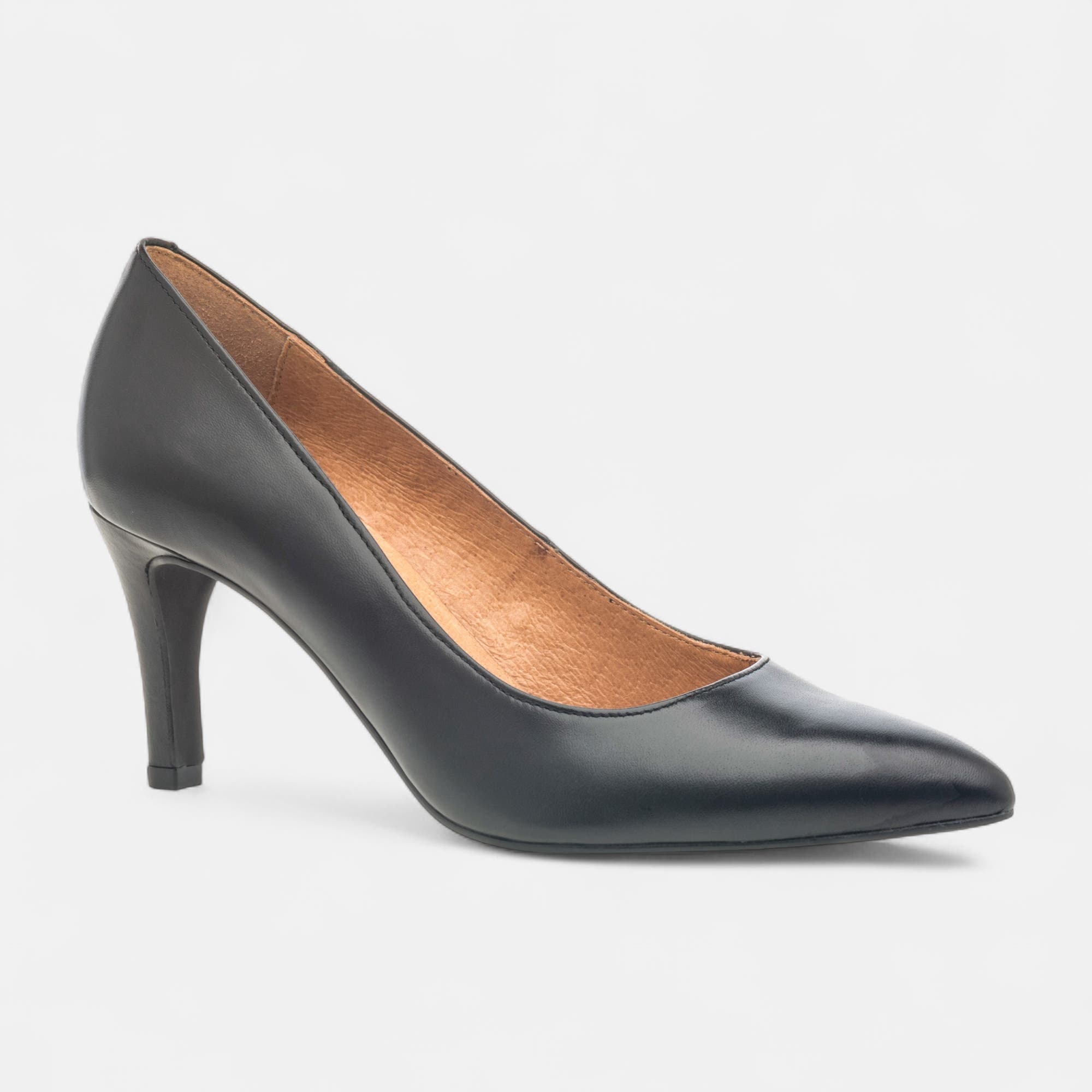 Escarpins à talon Femme en cuir noir