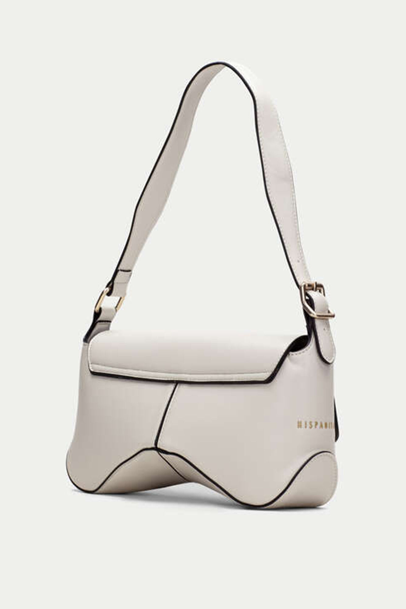 Bolsa para vestido com fecho decorativo - Marfim