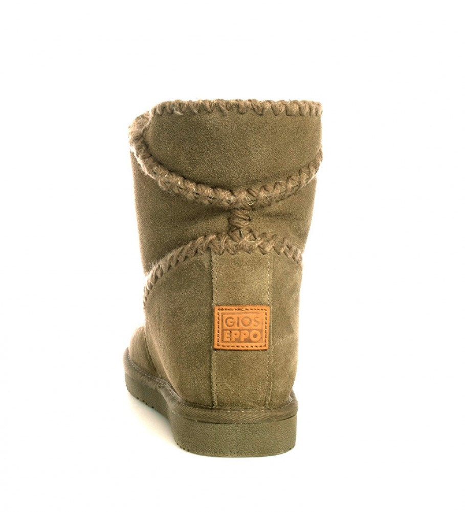 Botas Gioseppo Josca em couro taupe - Altura interna do salto + sola: 7 cm
