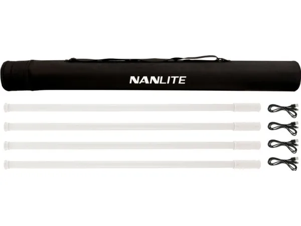 Nanlite PTT87X4KIT, 8 W, LED, Variabel, 3200 K, 5600 K, Sort, Hvid