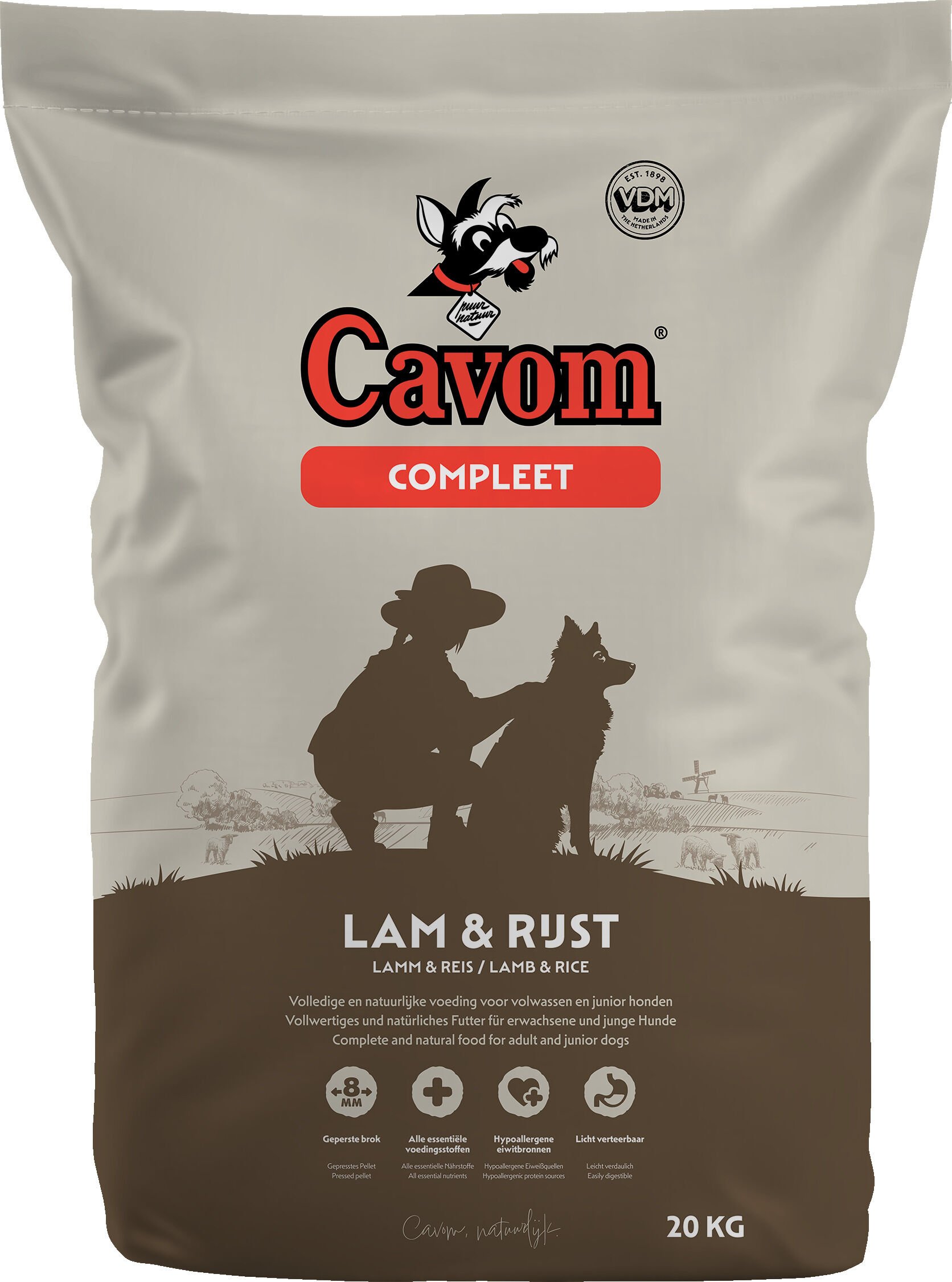 Cavom Compleet - Hondenvoer - 20 Kilogram - Lam & rijst