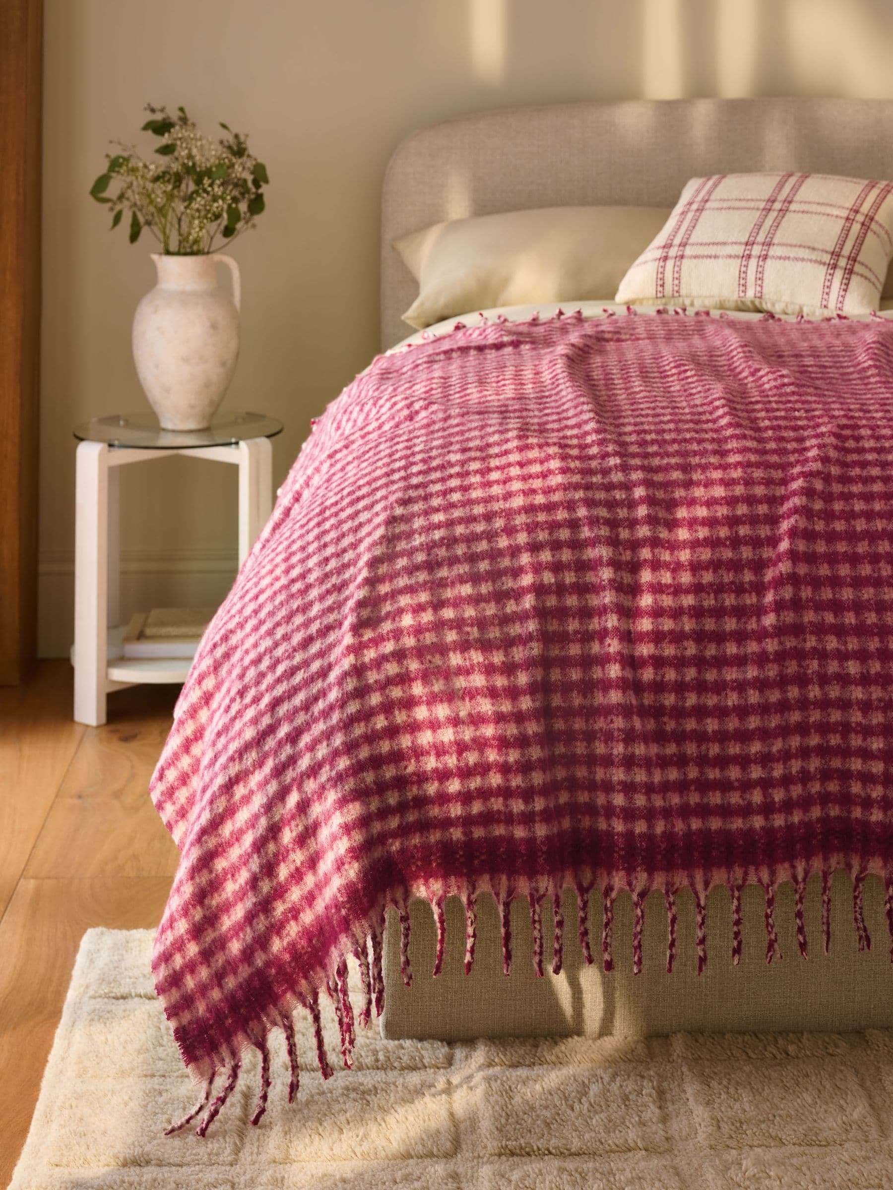 Cosy Gingham Check Throw