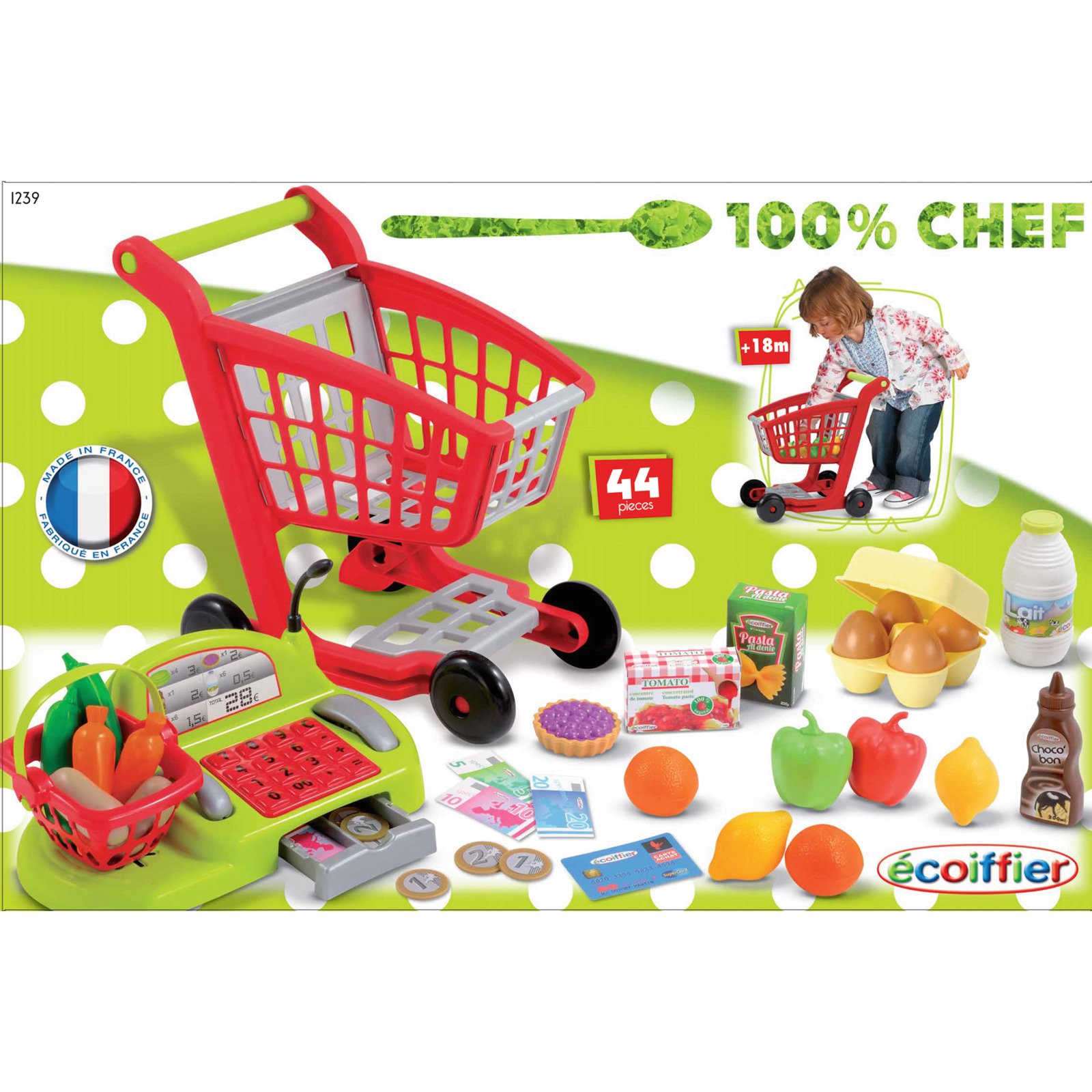 Ecoiffier Einkaufswagen/ Supermarktkasse