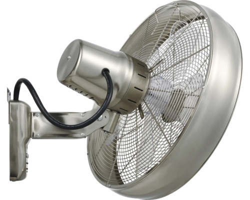 Wandventilator zonder licht 213125EU Ø 46 cm 50 W geborsteld chroom metaal