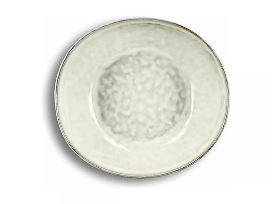 Ogo Living - Lot 6 Assiettes Creuses Boral 21cm En Gres Beige