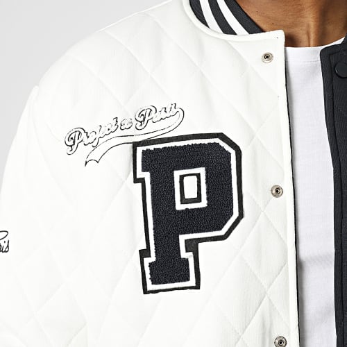 Veste Teddy 2230108 Blanc Bleu Marine