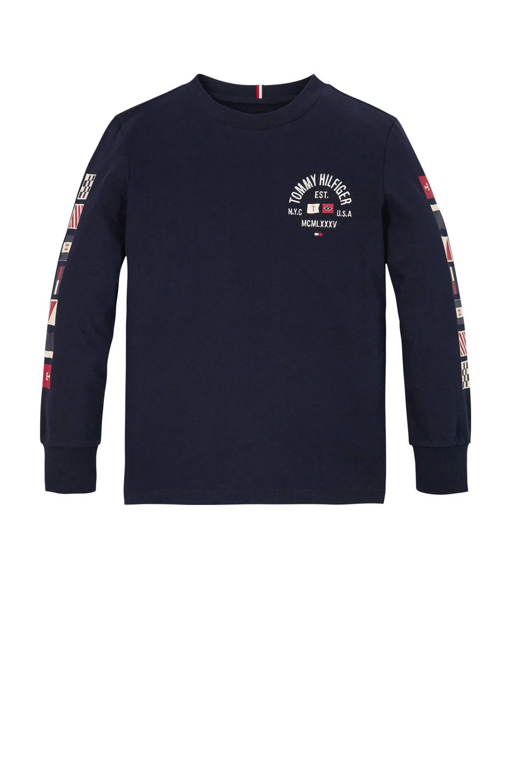 Tommy Hilfiger longsleeve met printopdruk donkerblauw