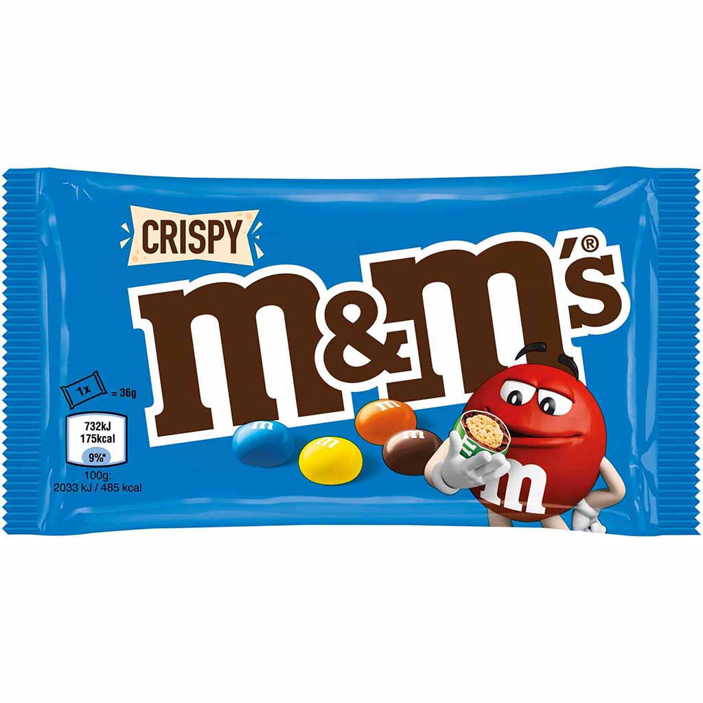 M&Ms Crispy 24x36g=864g MHD:12.11.25