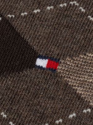 Pacote com 2 pares de meias clássicas com estampa de losangos.
