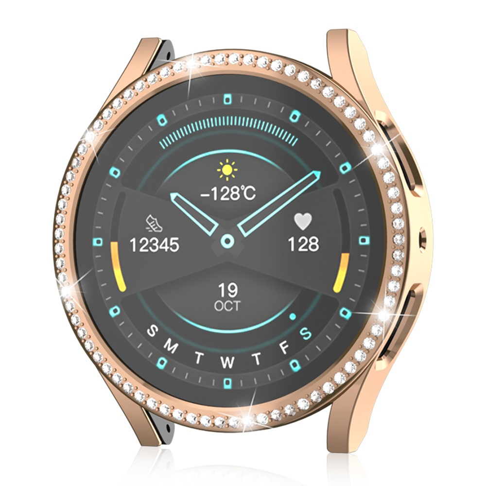 Samsung Galaxy Watch 6 (40mm) Hardcase Glitzer Strass Bumper Hülle - Roségold