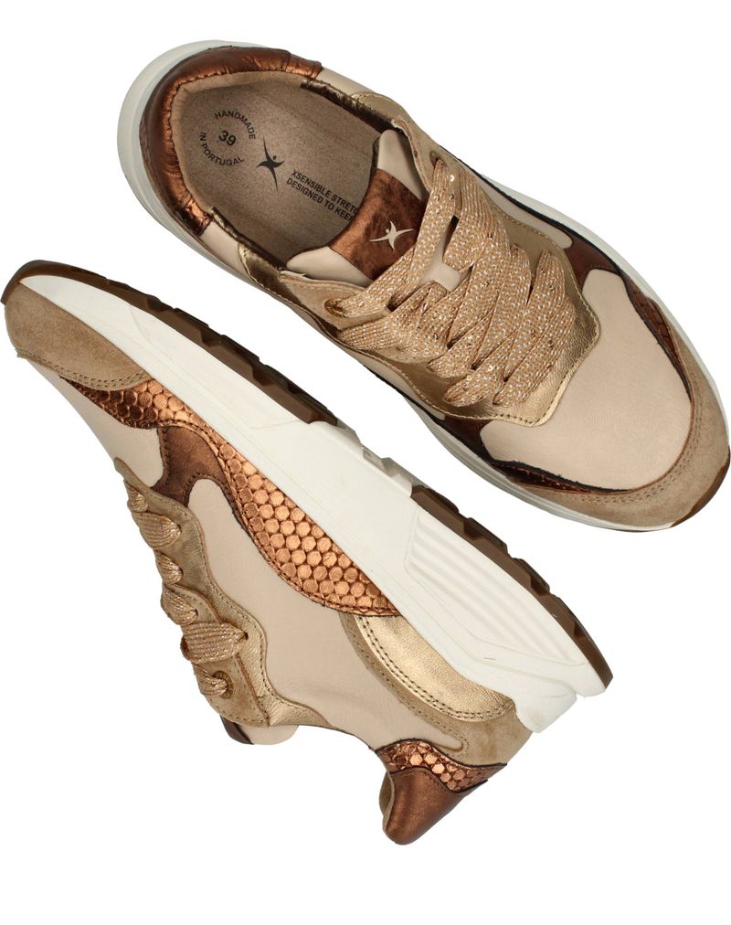 Xsensible Rainbow Stretchwalker GX Sneakers Beige Dames