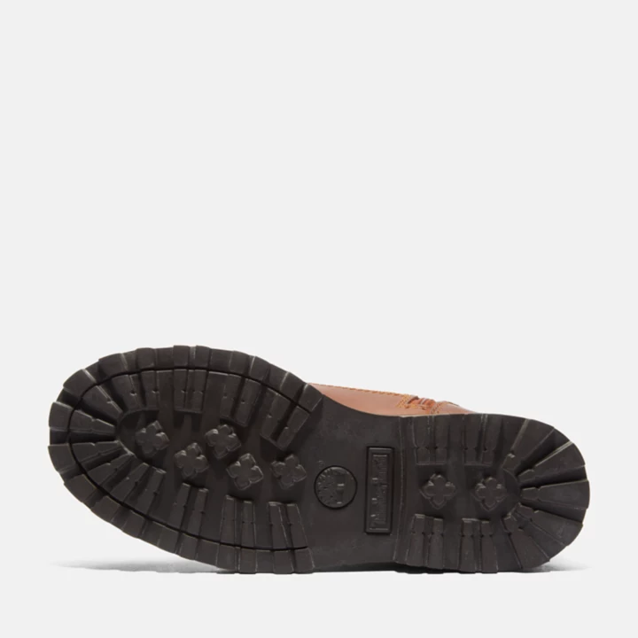 Bota infantil Courma de 15 cm com zíper lateral, na cor marrom.