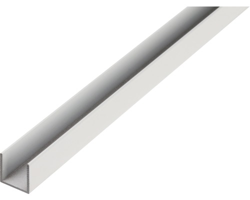 U-profiel aluminium zilver 25x25x2 mm, 2 m