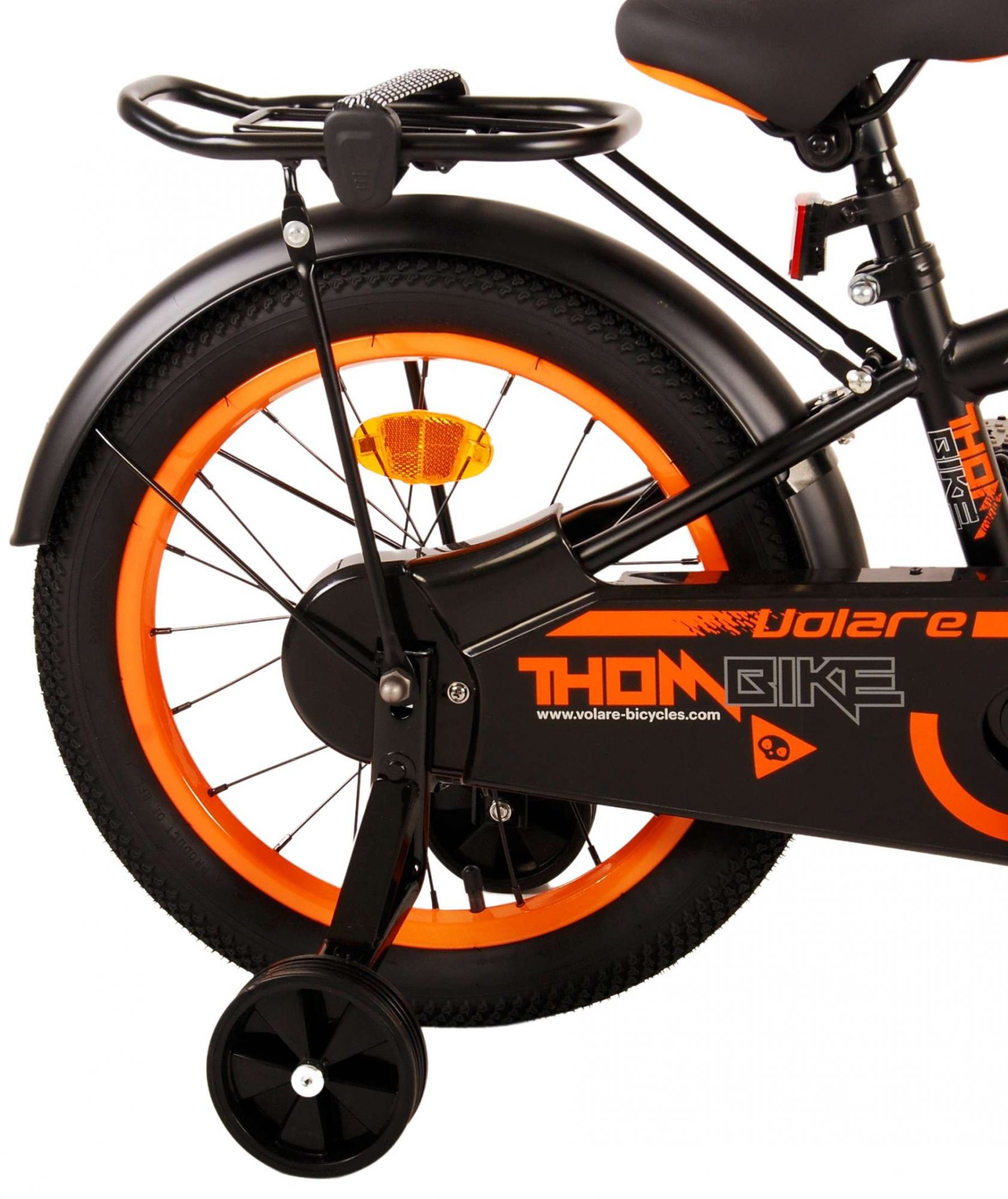 Kinderfahrrad Thombike für Jungen 16 Zoll Kinderrad in Schwarz Orange