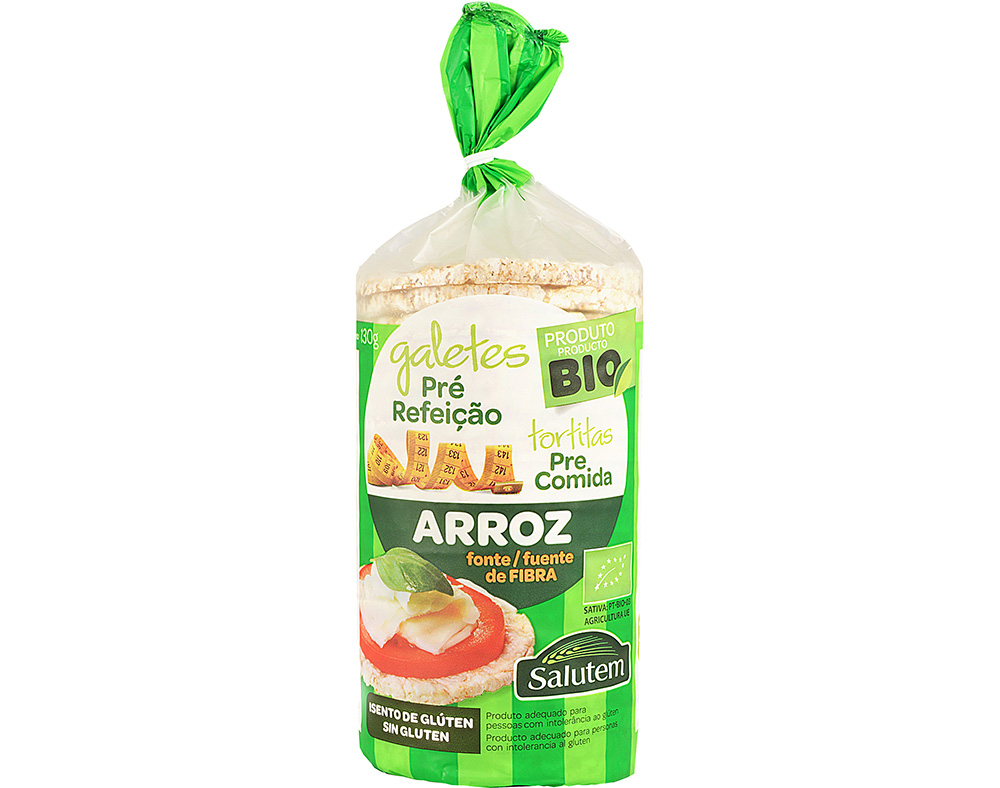 GALETES SALUTEM ARROZ COM SAL BIO 130G