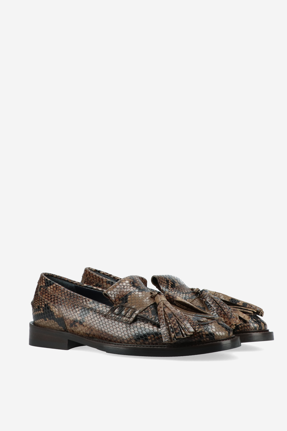 Courage pitone leather loafers