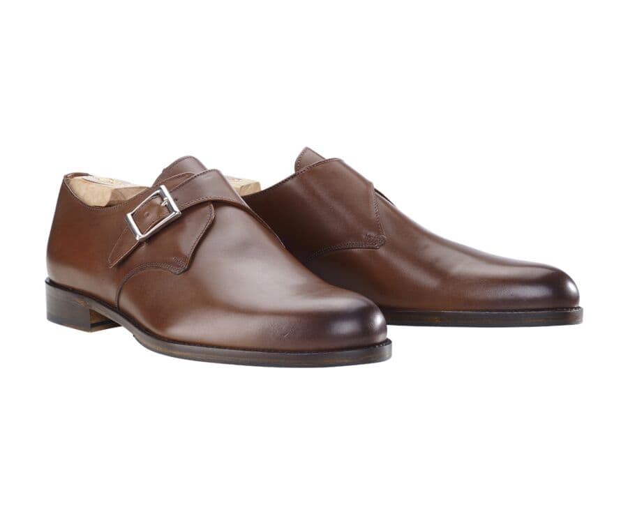 Chaussures cuir homme avec boucle Châtaigne Patiné - BLOOMINGDALE SILVER PATIN