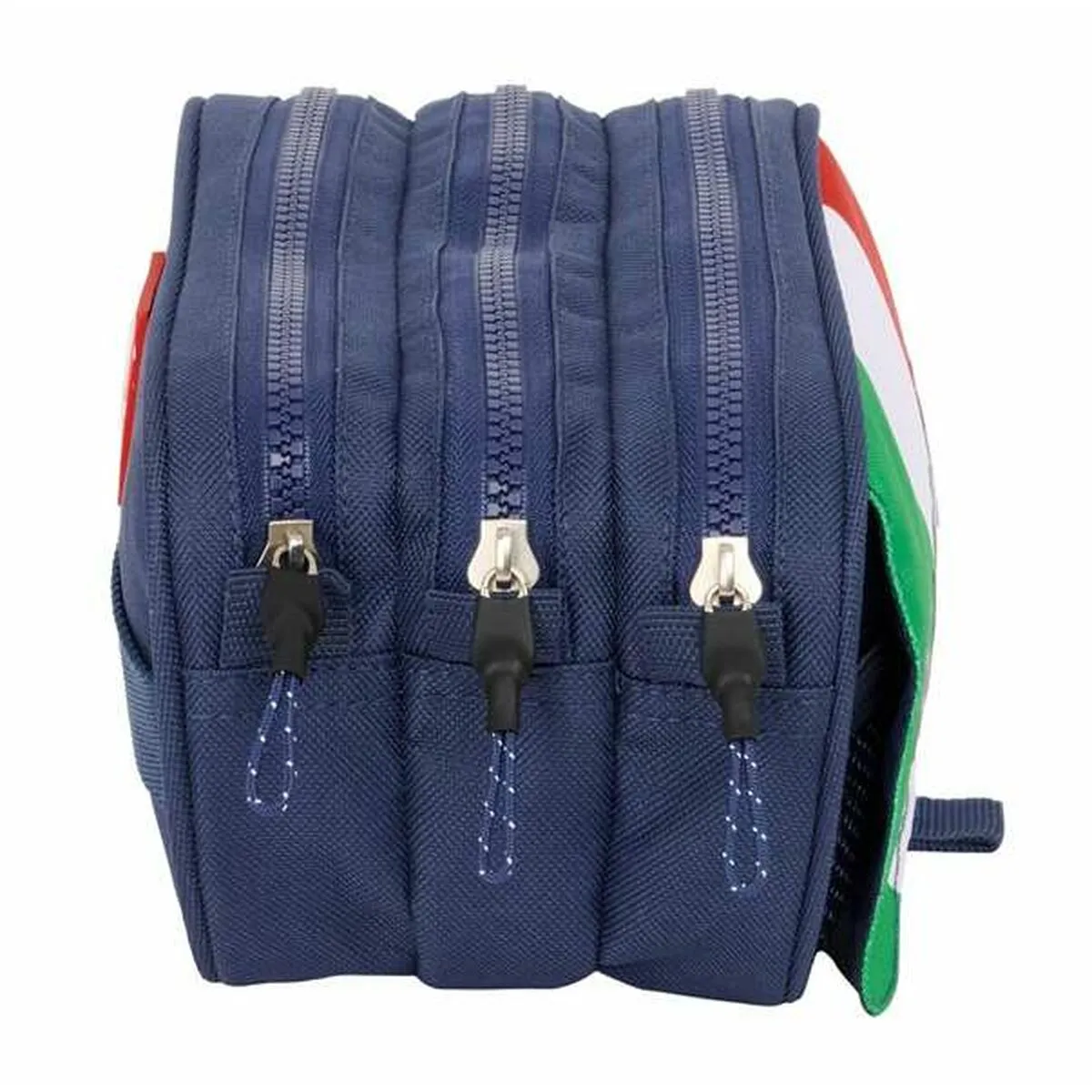 Benetton Trousse Fourre-Tout Triple Rouge/Vert