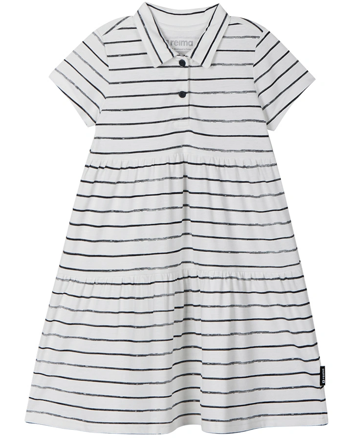 Blusen-Kleid HUOLETON gestreift in offwhite