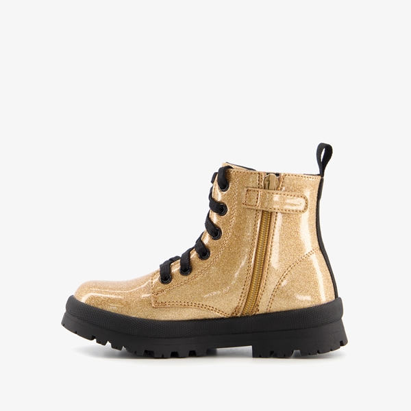 Blue Box meisjes veterboots met gouden glitters