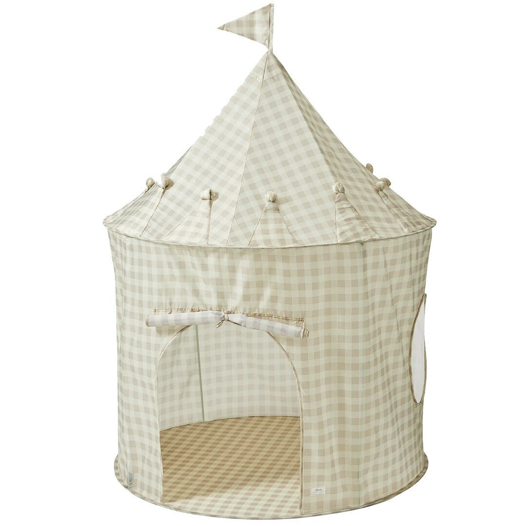 3 sprouts speeltent kasteel - gingham beige