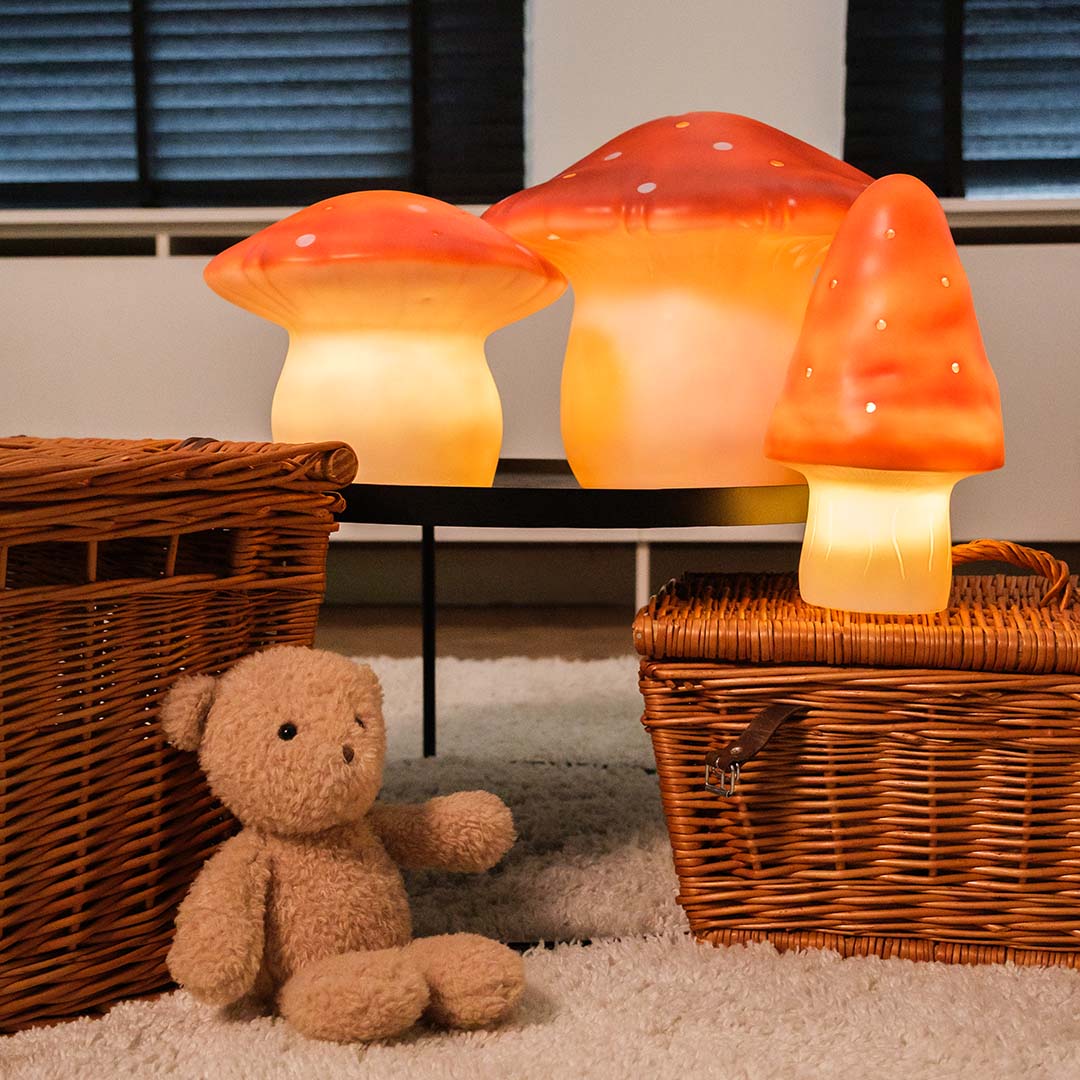 egmont toys heico lamp paddenstoel - rode baksteen - 28 cm