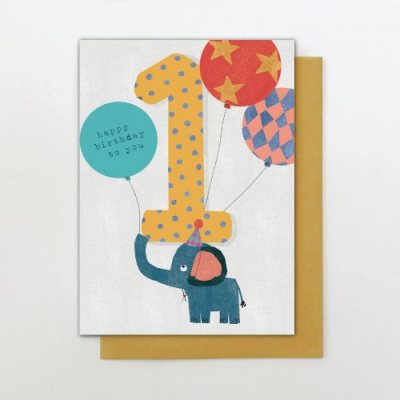Age 1 Elephant & Balloons