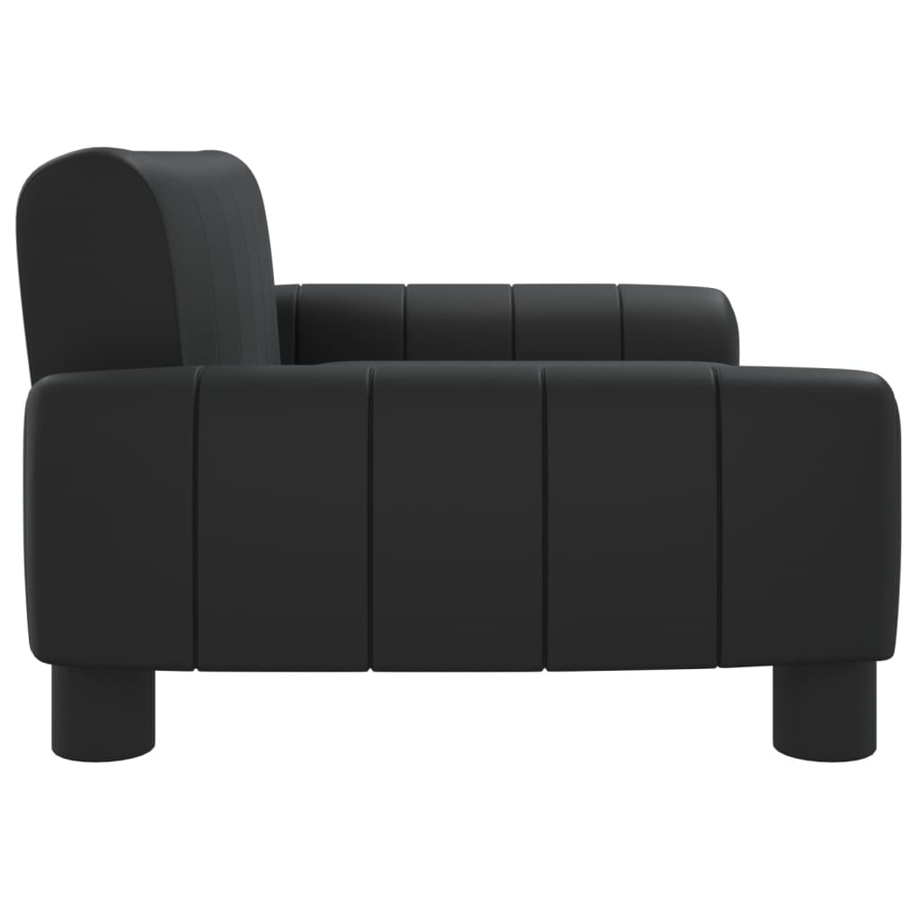Cama para cães em couro sintético preto vidaXL, 70x45x30 cm
