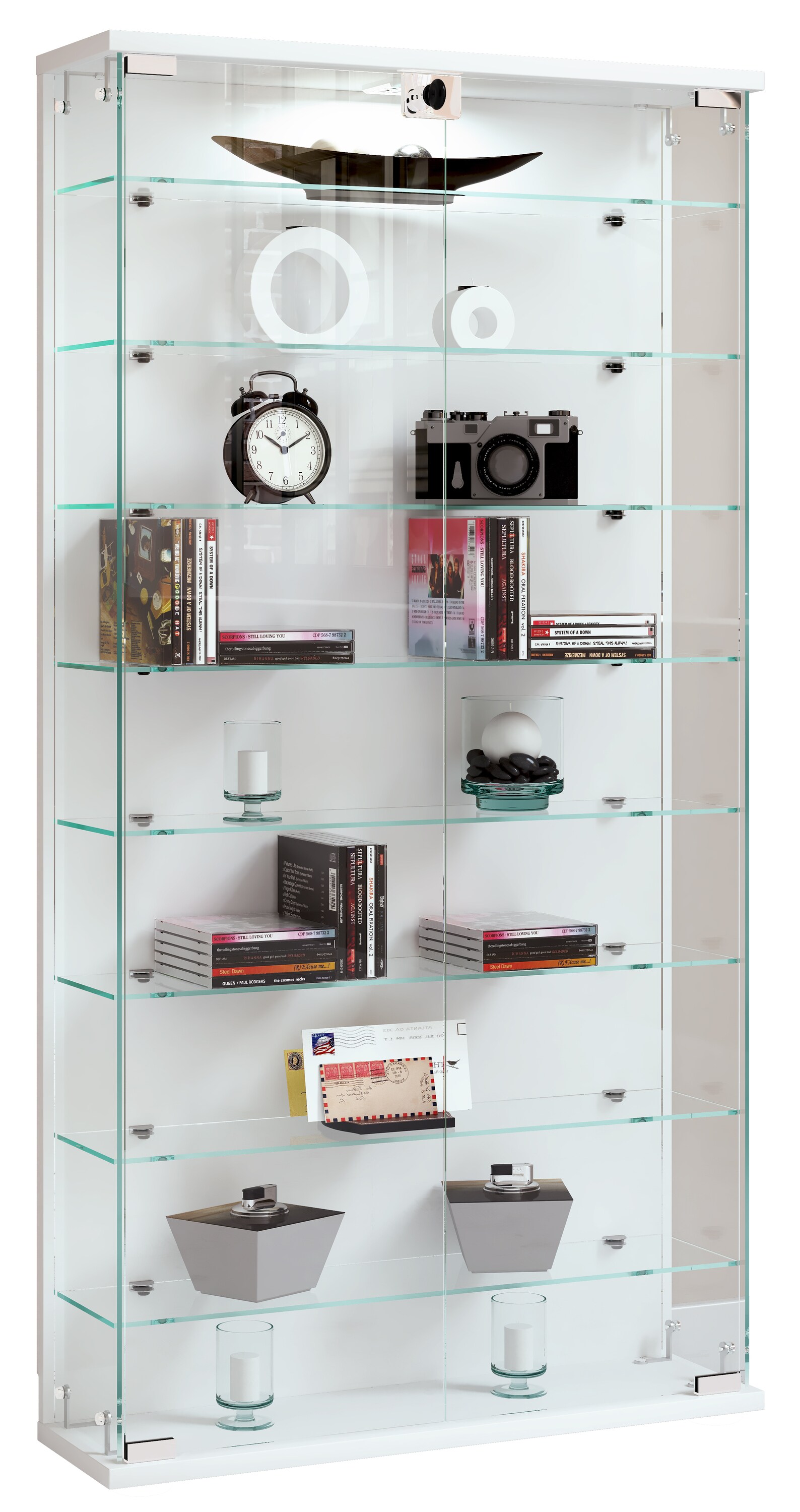 VCM Wandvitrine Hängevitrine Glasvitrine Wand Schaukasten Vitrine Glas Relas L