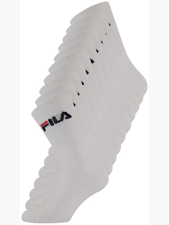 FILA 10 Pack Socken Weiss