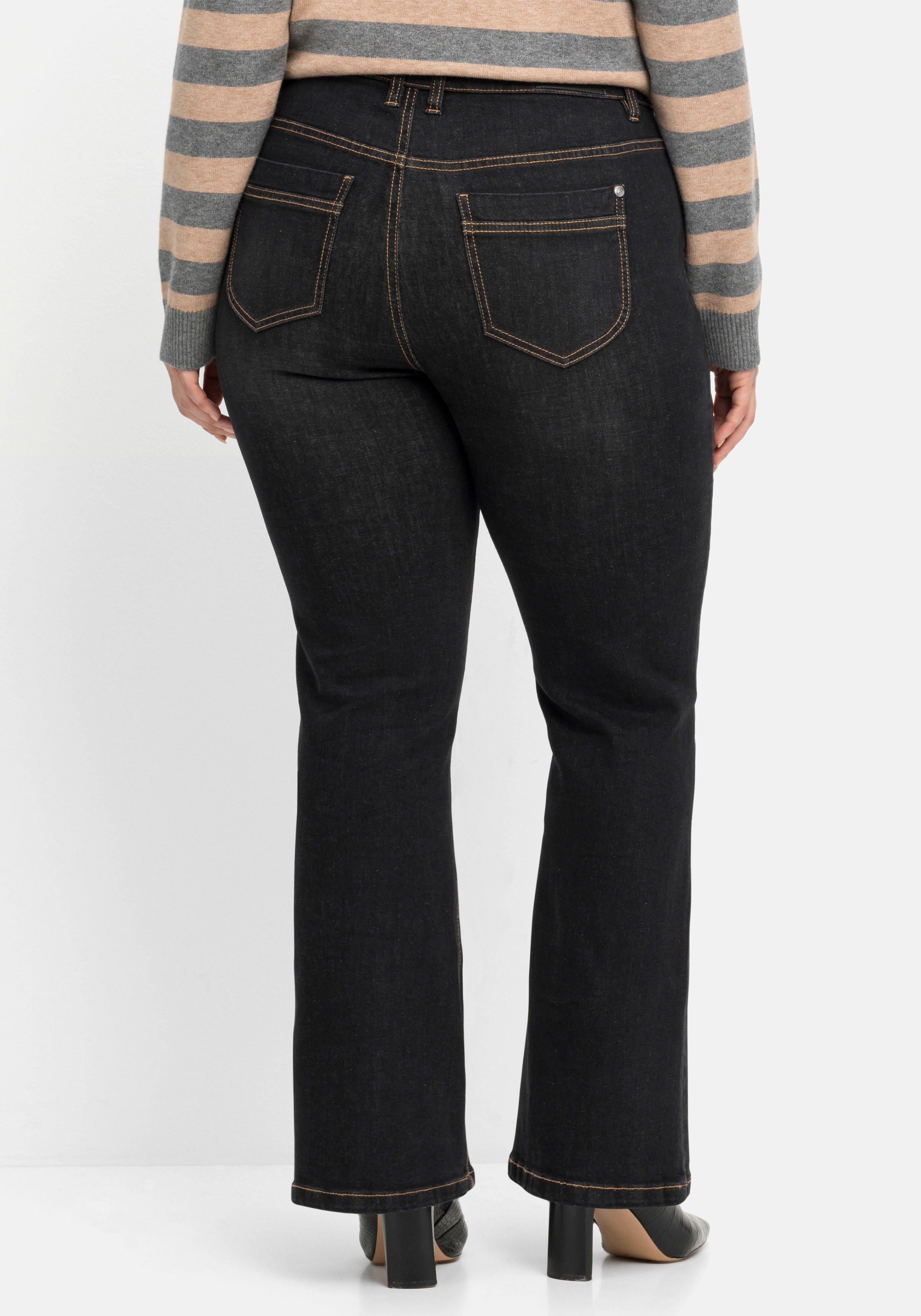 Bootcut-Jeans mit 3D-Catfaces