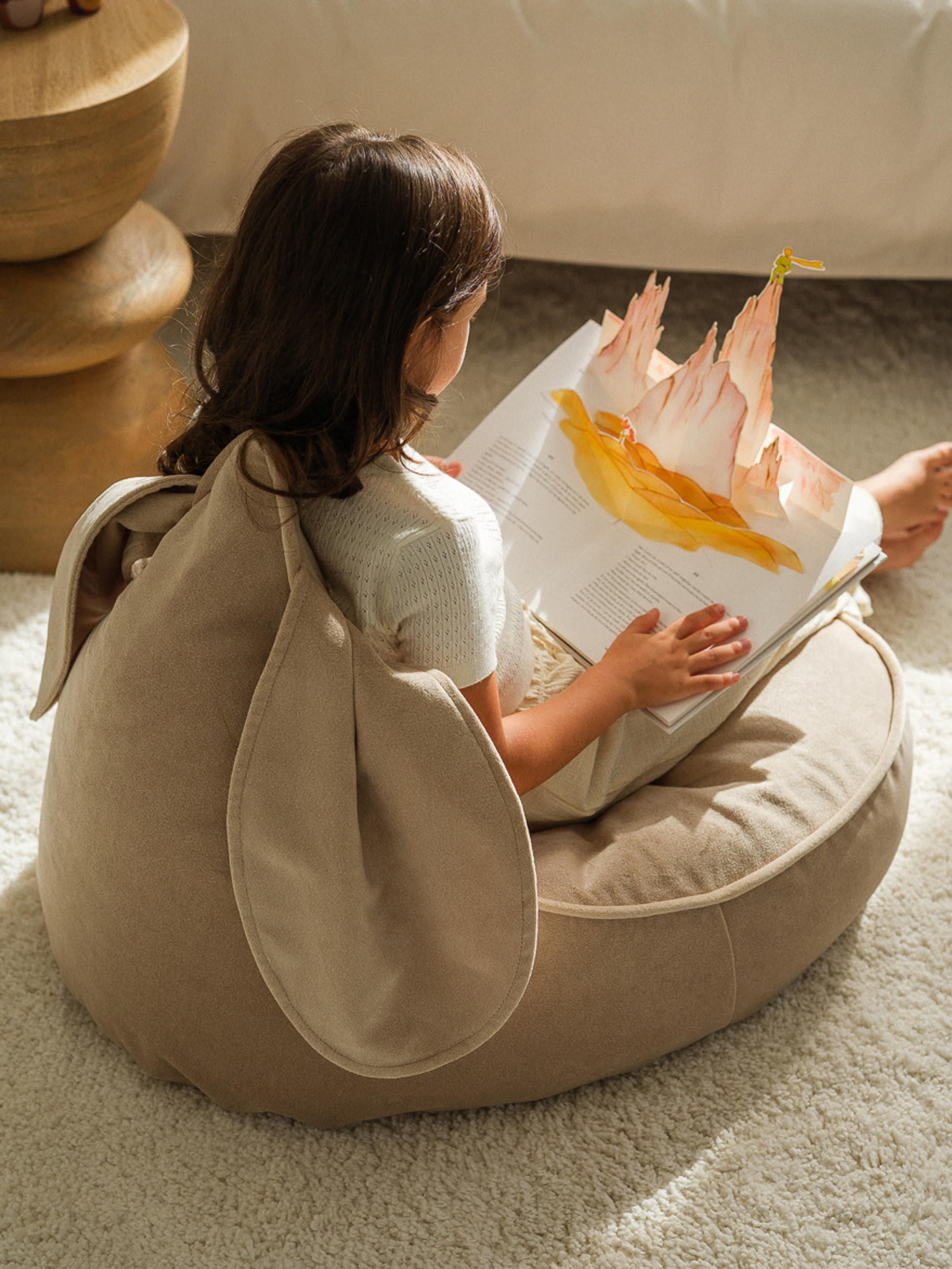 Kinderen fluwelen zitzak Bunny